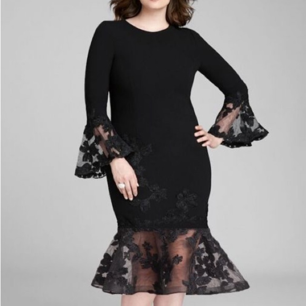 Teri Jonโ by Rickie Freeman Elegant Black Dress